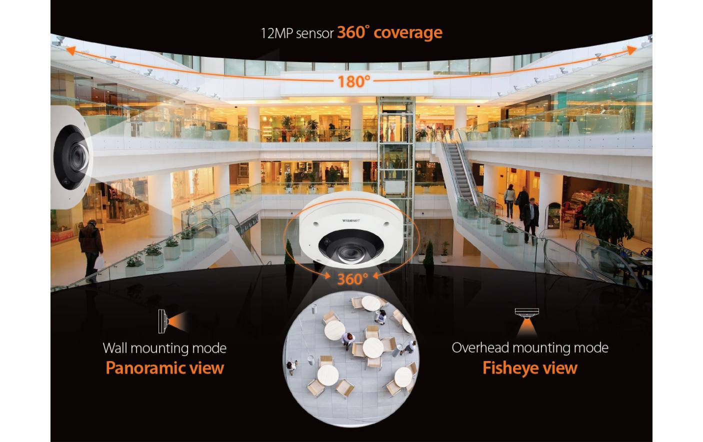 Netzwerkkamera XNF-9010RVM<br>12MP IR Fisheye Kamera – M12 Anschluss