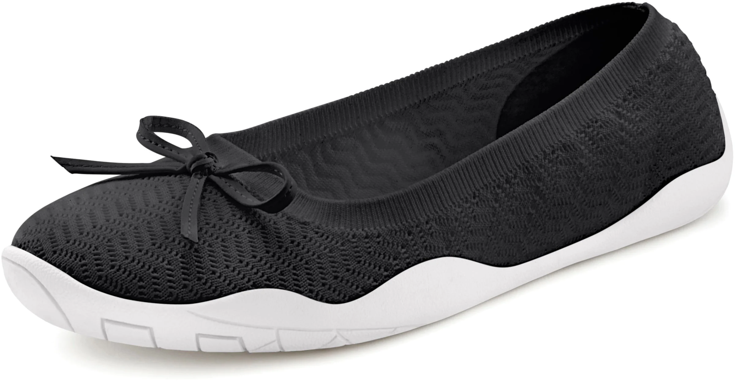 LASCANA Sneaker Ballerinas in schwarz