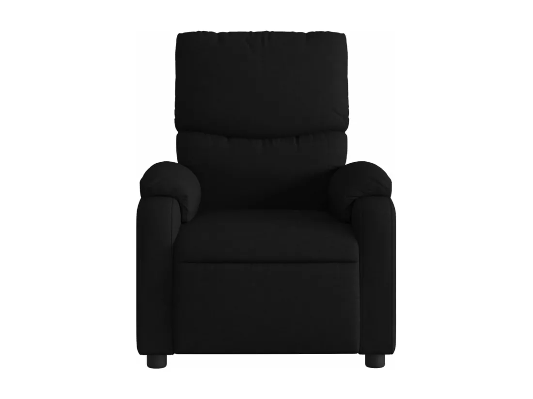 Fauteuil massant inclinable Noir Tissu