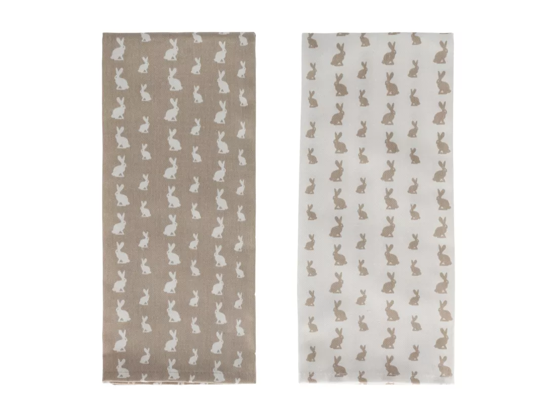 Ensemble De Torchons Hare Beige Moyen 45 x 70