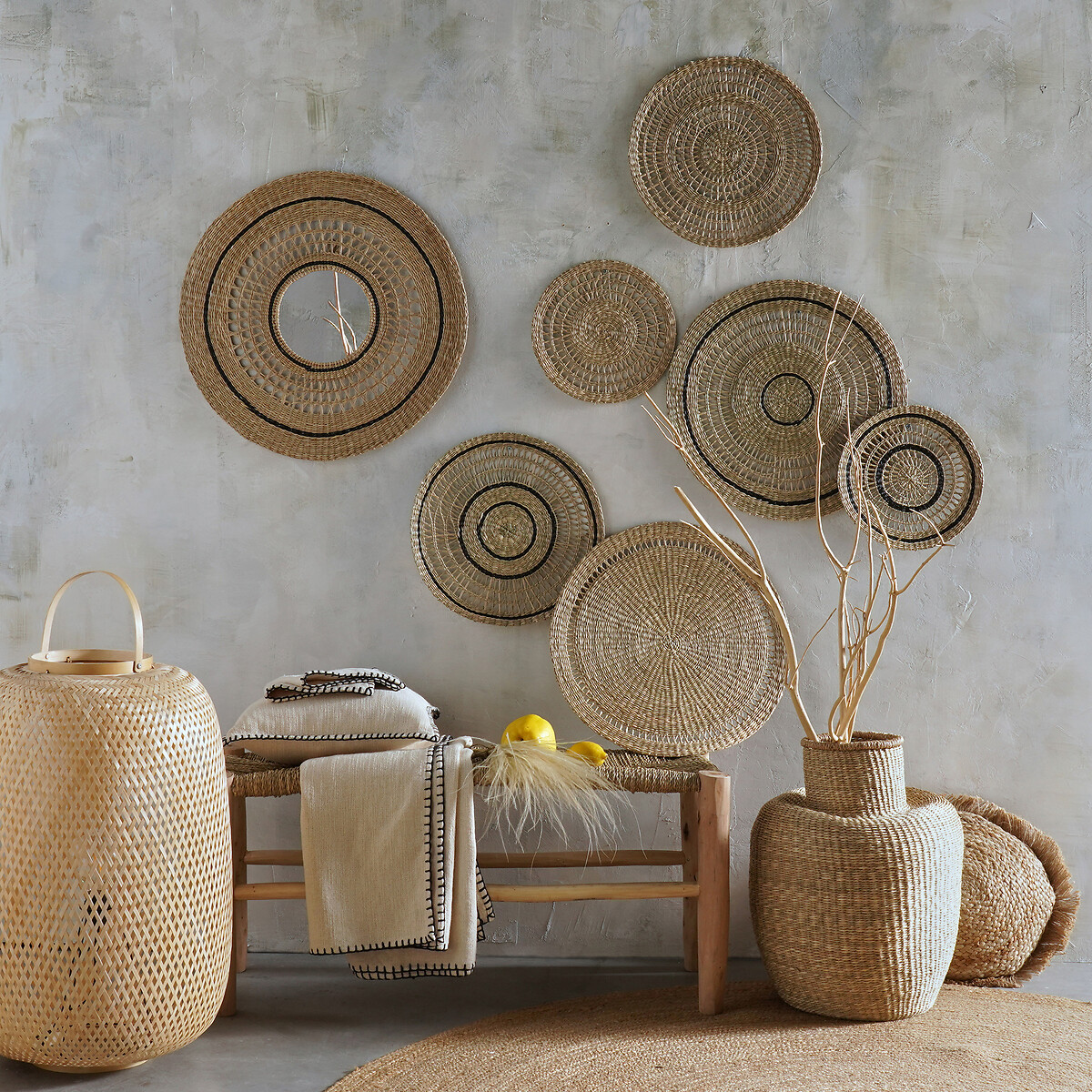LA REDOUTE INTERIEURS<br>Conjunto de 3 decorações de parede, Jutlo
