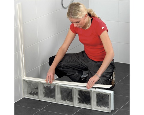 Glazen blok wolk half blok wit 19 x 9 x 8 cm