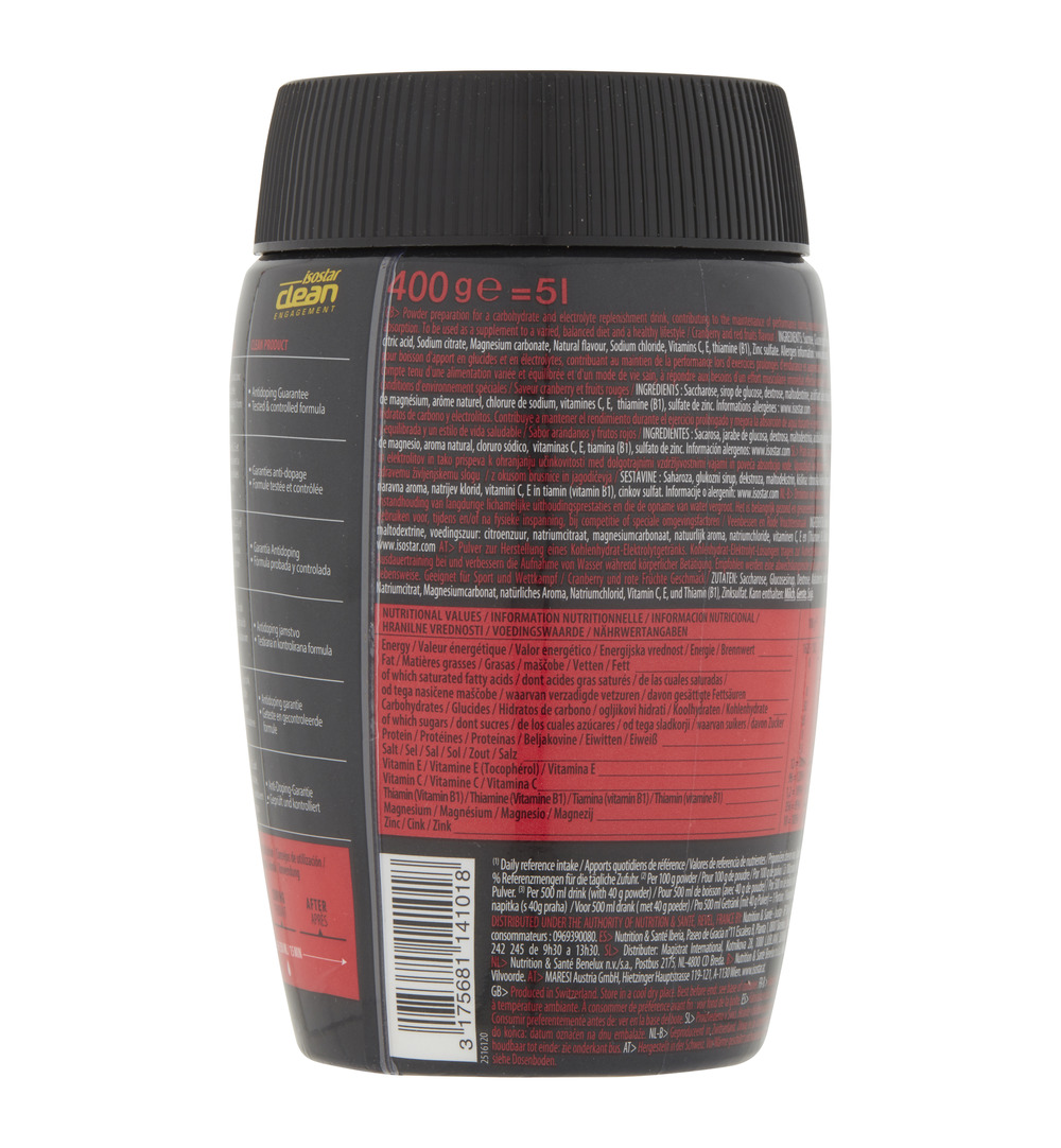Isostar Hydrate & Perform Cranberry Red Fruit (400 gr)