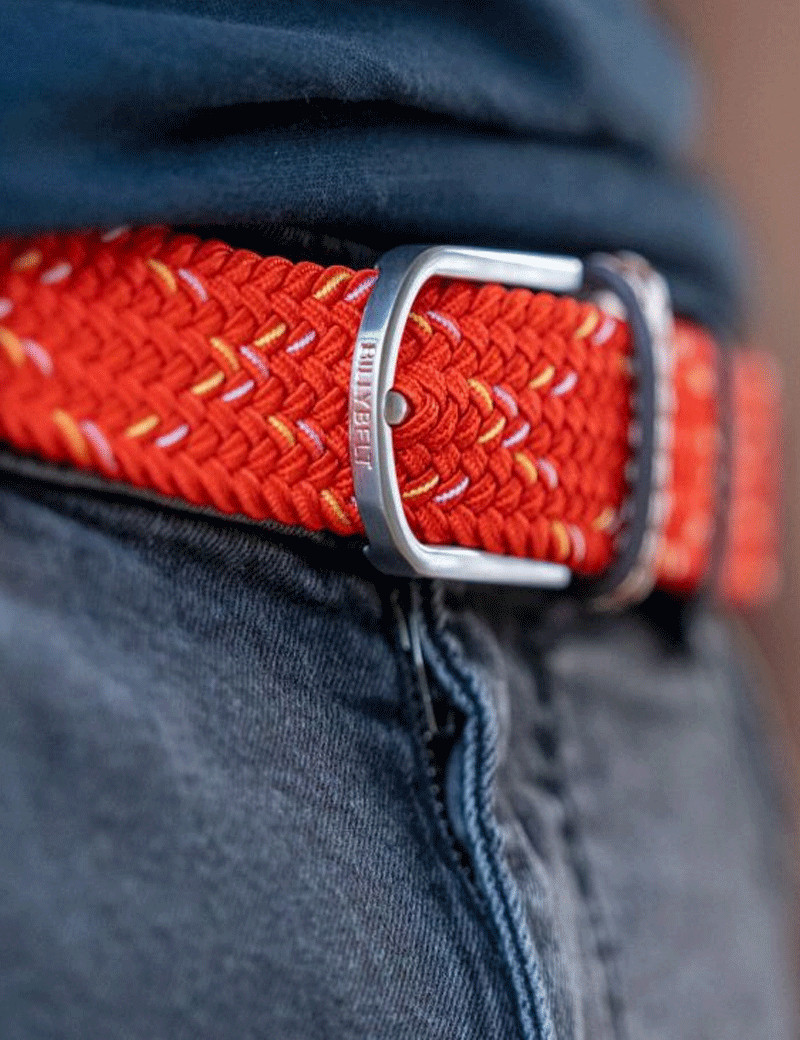 BILLYBELT CEINTURE TRESSÉE TAMPICO ORANGE