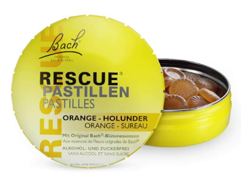 Rescue Pastillen Orange-Holunder 50 g Bachblüten Pastillen