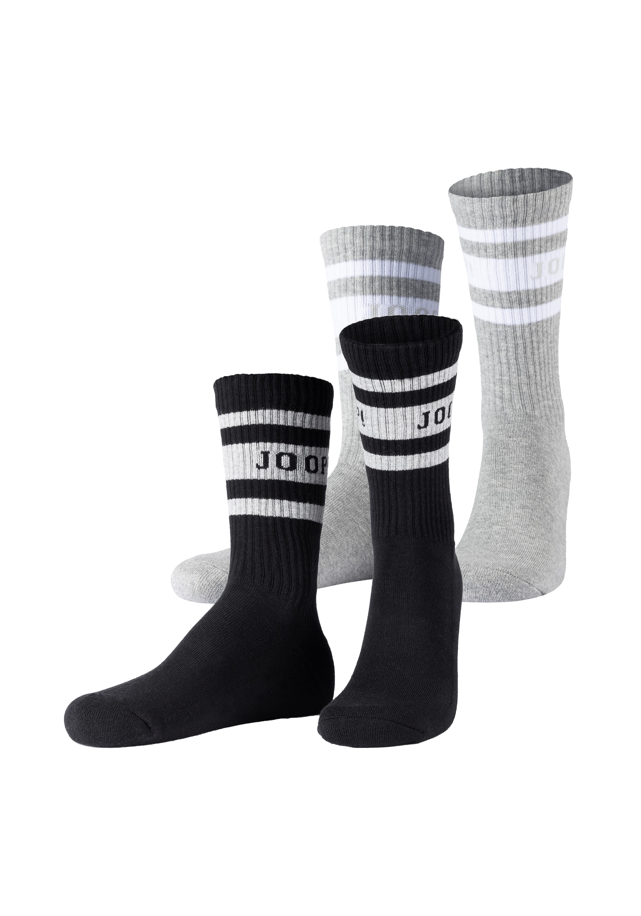 JOOP! Langsocken »premium essentials« 2er Pack,  am Bund mit Logoschriftzug