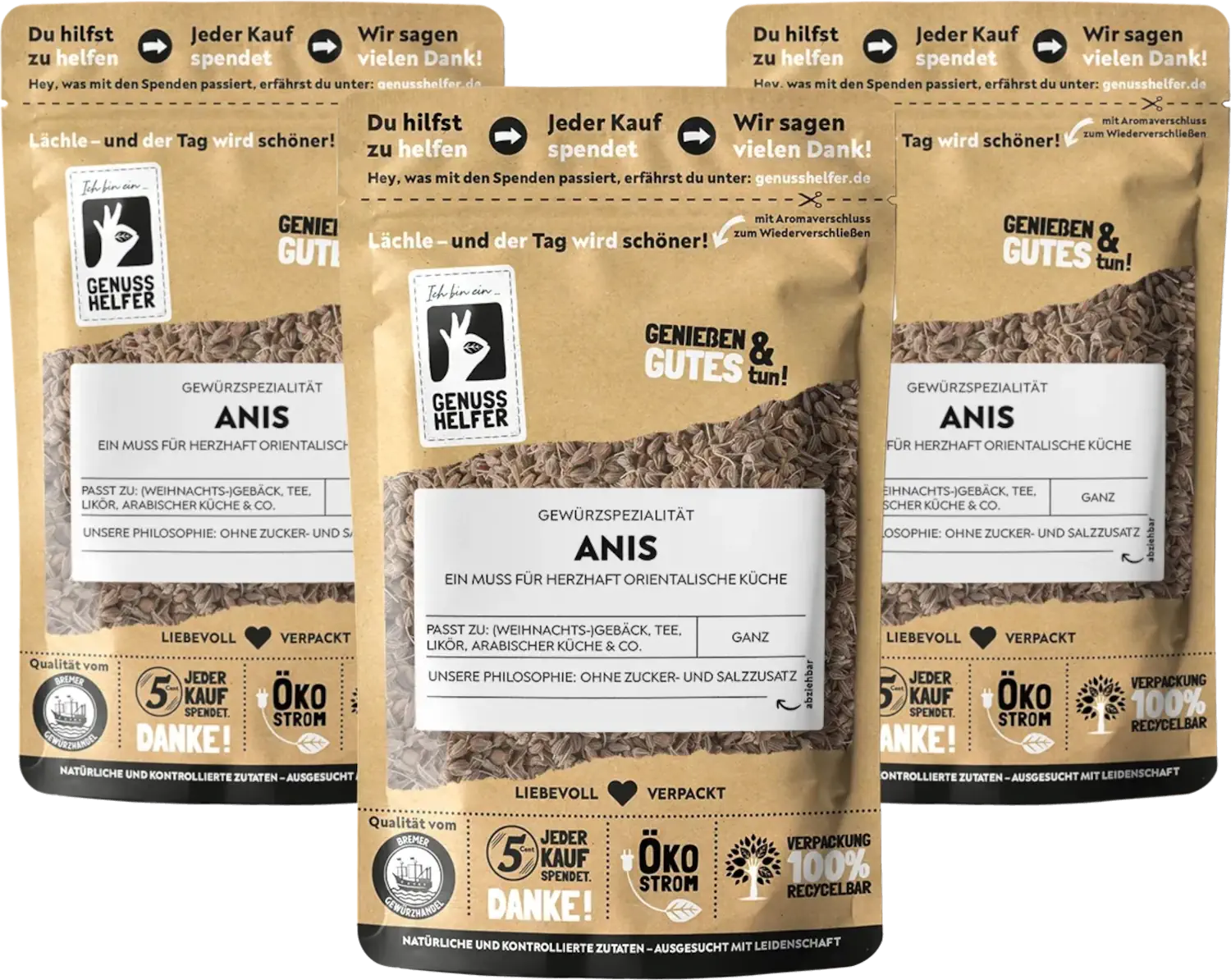 Anis, ganz, 3er Pack