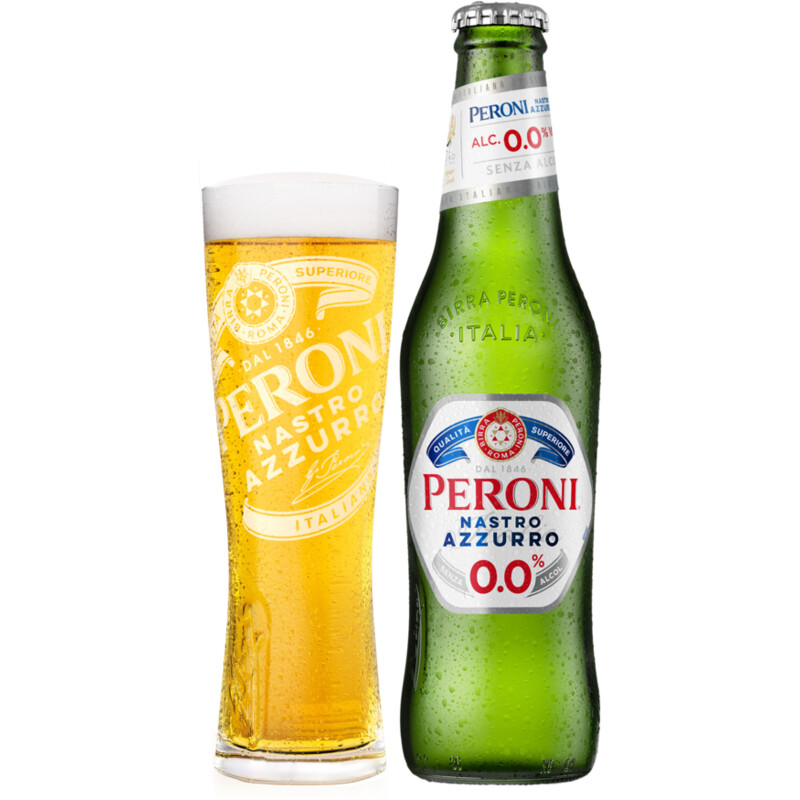 Peroni Nastro azzurro Italiaans bier 0.0%