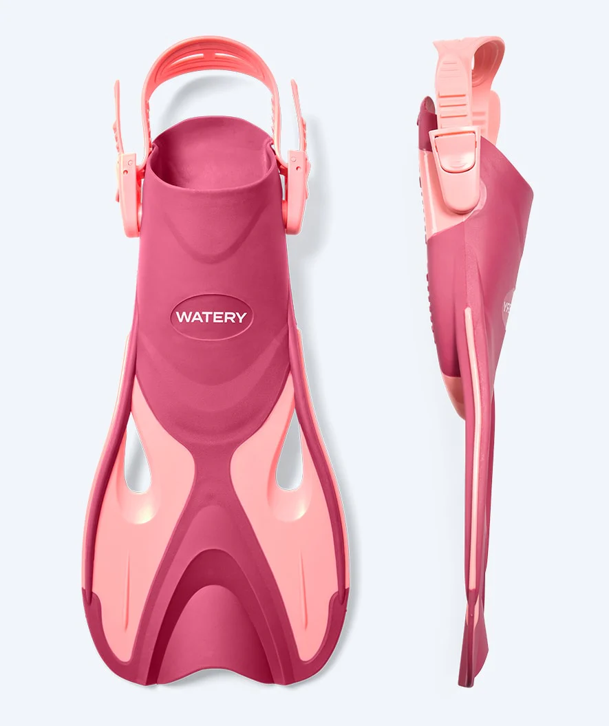 Watery snorkelsæt til børn - Fisher/Cliff - Pink/sort