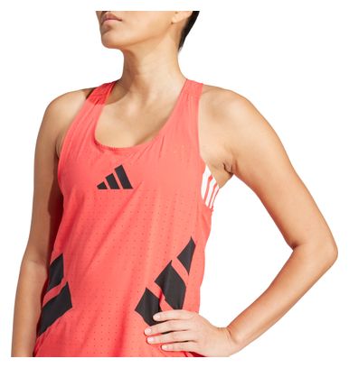 Débardeur adidas Adizero Road to Records Rouge Femme