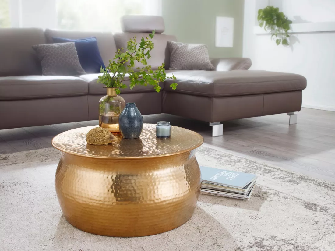 Table Basse Métal 60x30,5x60 cm Table d'appoint Design Bout de canapé