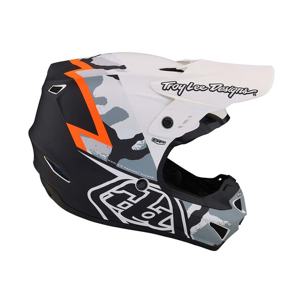 Troy Lee Designs - Casque GP Volt Camo Blanc / Camouflage Gris / Noir