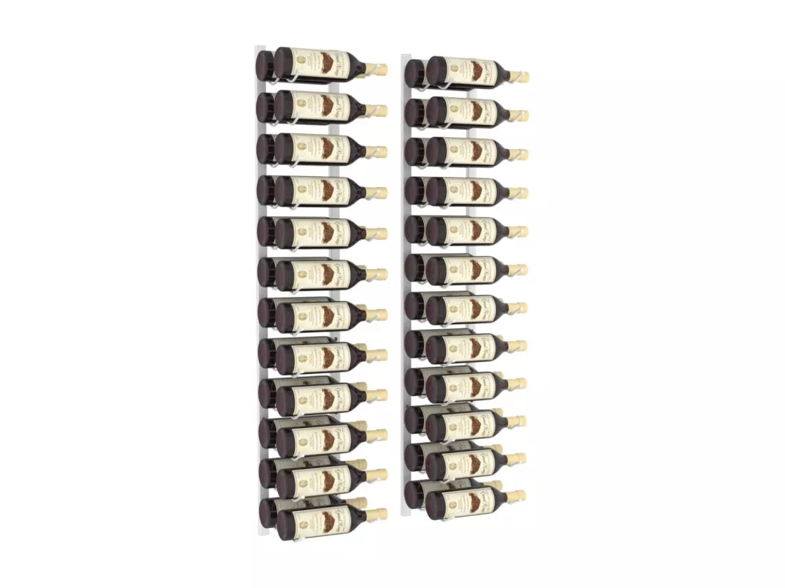Casier à vin mural pour 24 bouteilles 2 pcs Blanc Fer