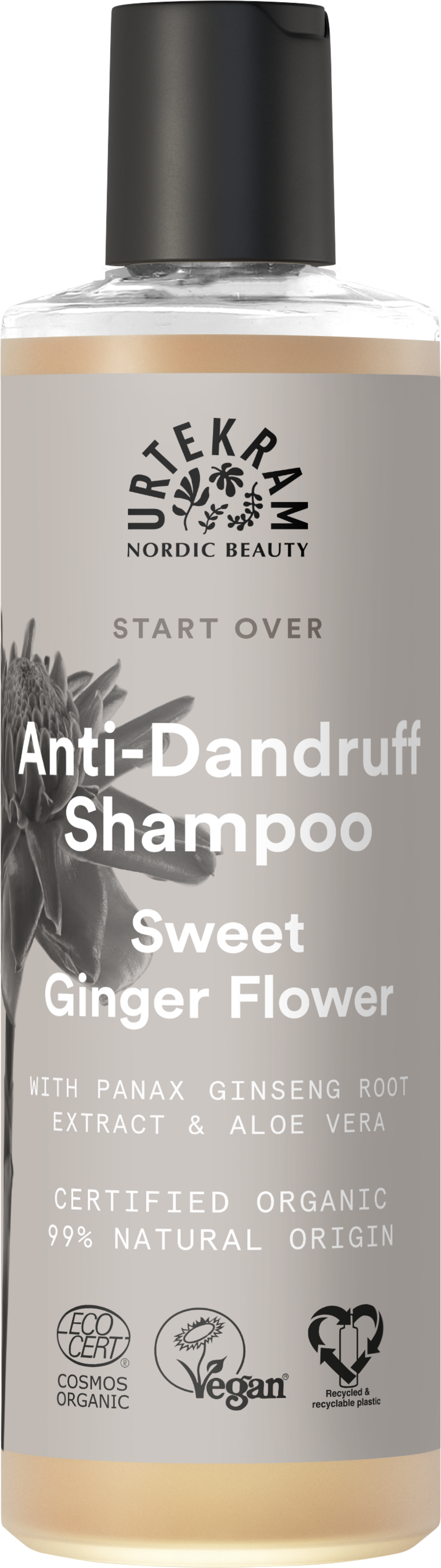 URTEKRAM  Sweet Ginger Flower Anti-Dandruff Shampoo, 250 ml