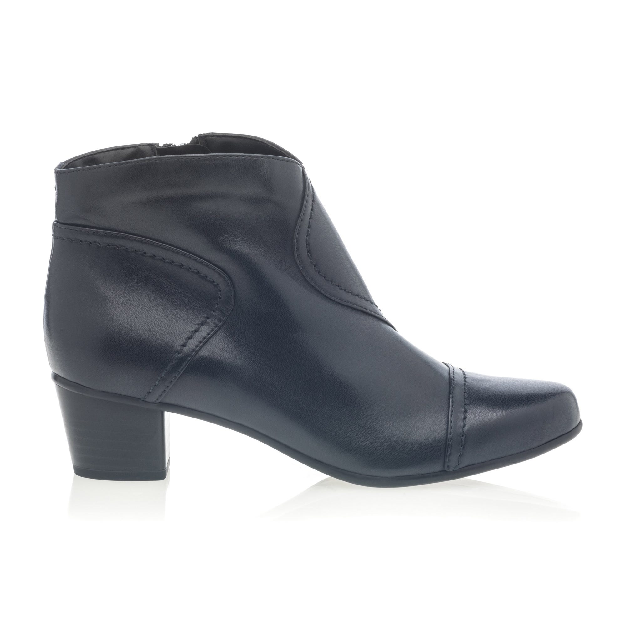 Bottines Femme en cuir bleu