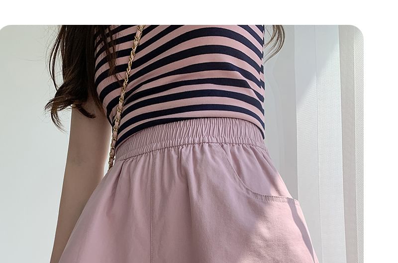 Colarseo - Effen shorts met elastische taille