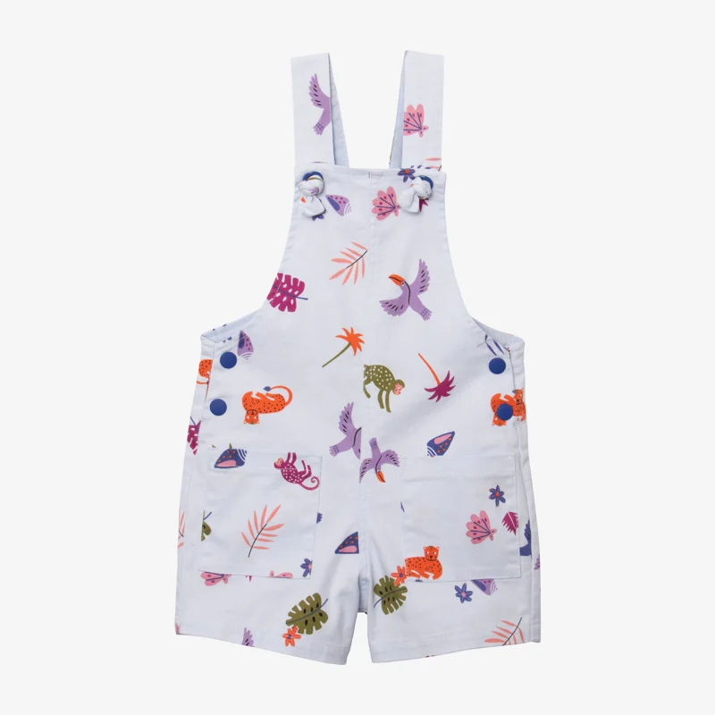 Salopette courte bébé fille exotique bleue Catimini Bleu