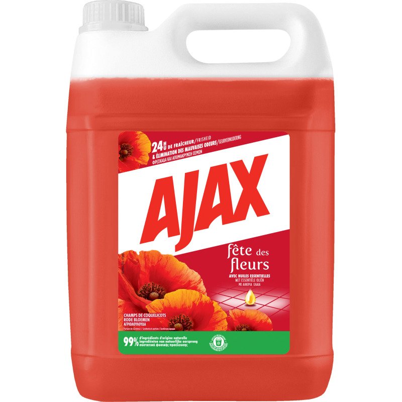 Nettoyant multi-usages Ajax Fête des fleurs, Coquelicot - Bidon de 5 L