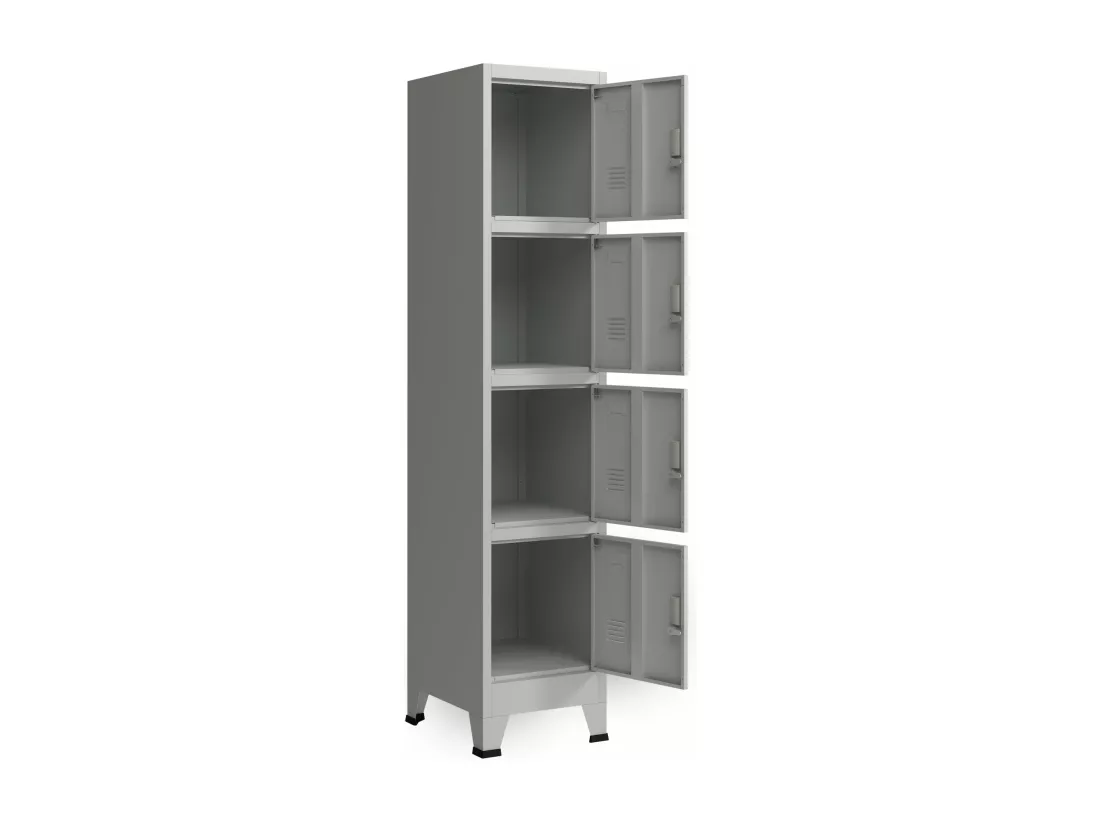 Casier de bureau armoire grise 38 x 45 x 180 cm 03_0006348
