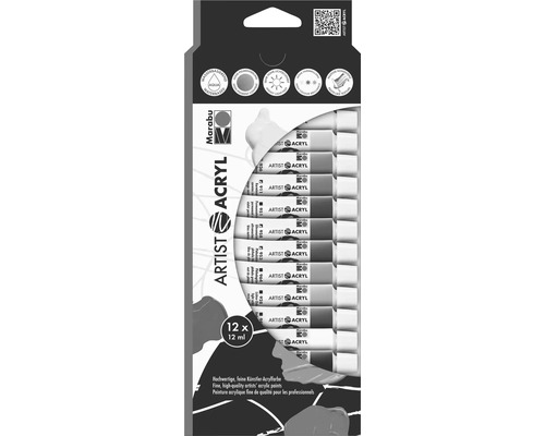 Marabu Artist Acrylverfset 12 x 12 ml