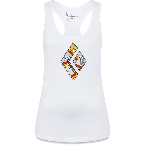 Débardeur escalade BLACK DIAMOND W RAINBOW DIAMOND TANK WHITE