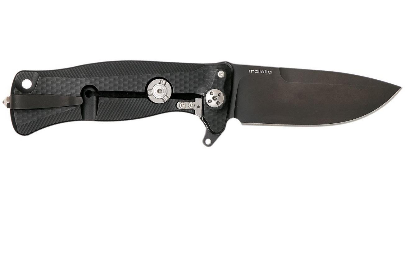 LionSteel SR11 Aluminum Black, black blade, SR11 A BB zakmes