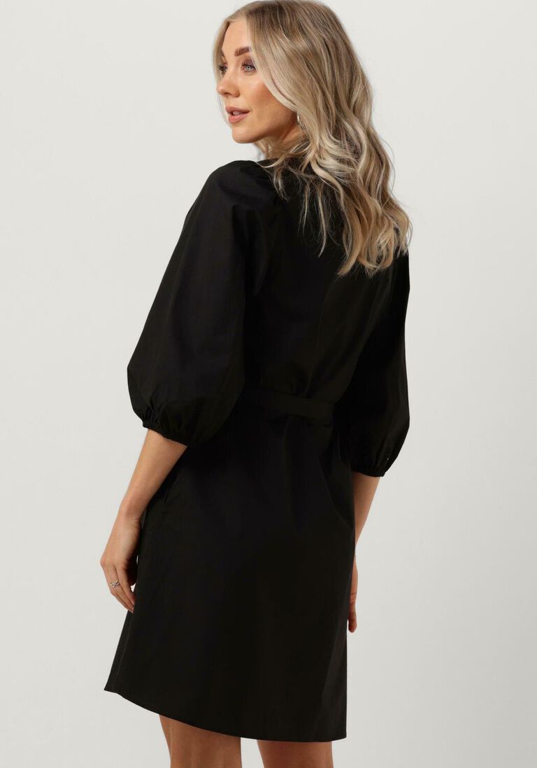 MSCH COPENHAGEN zwarte msch copenhagen mini jurk mschcedrica abiella 3/4 shirt dress