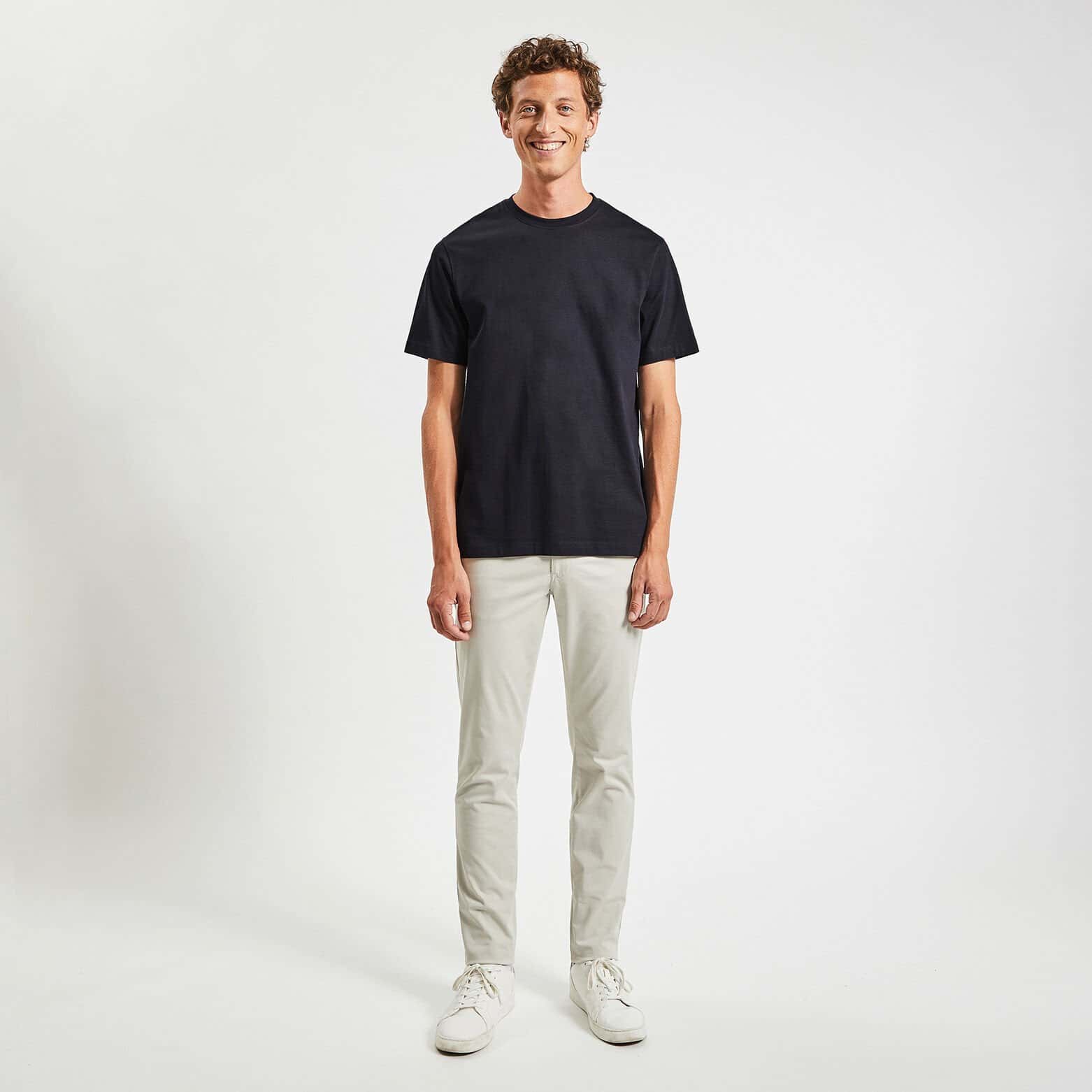 Tee shirt 'le parfait by JULES' coton issu de l'ag Bleu foncé
