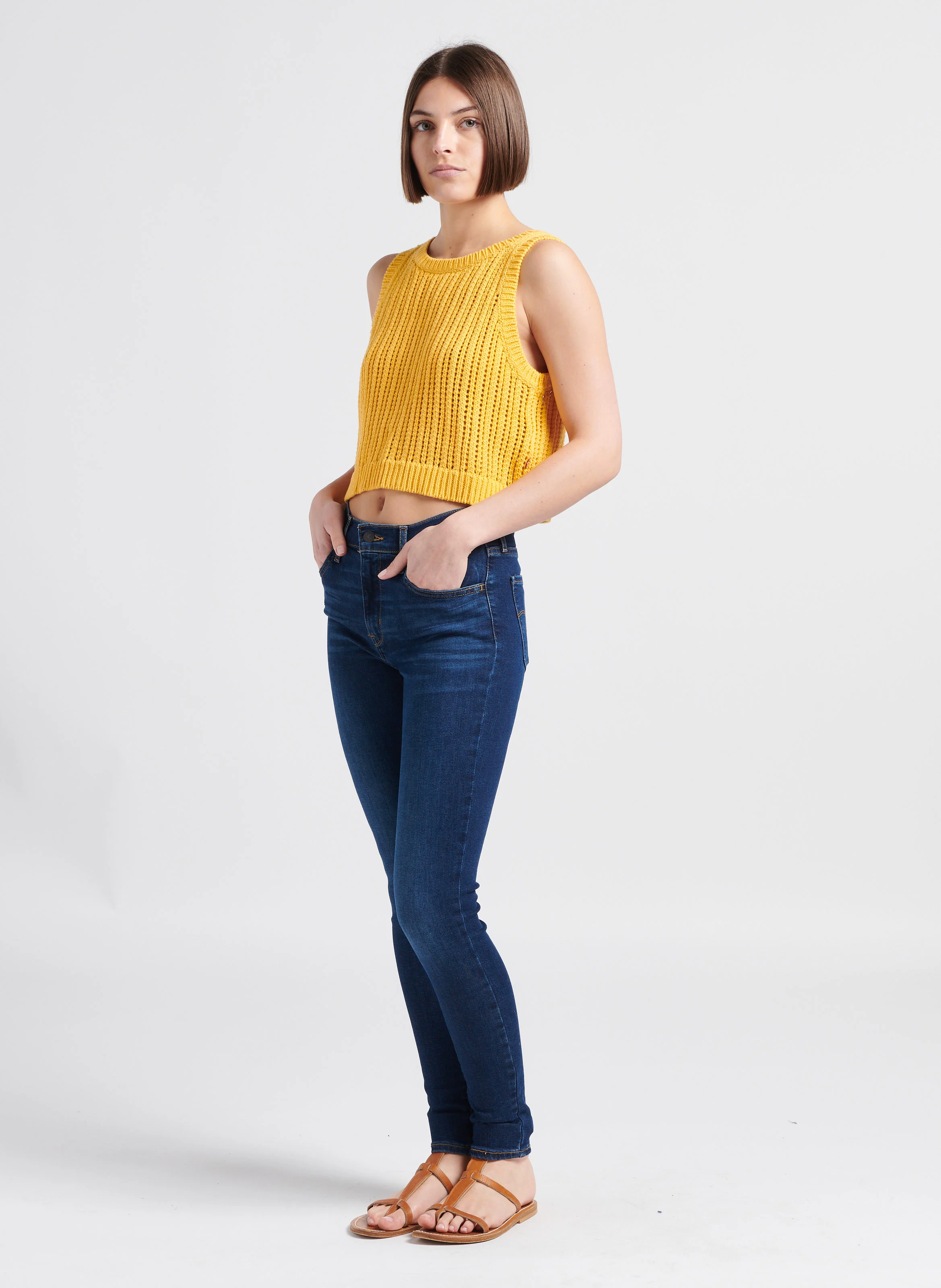 720 HIRISE SUPER SKINNY - Jean skinny taille haute en coton mélangé | Jean Délavé