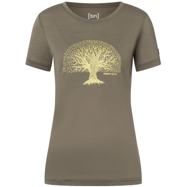T-shirt randonnée SUPER.NATURAL W TREE OF KNOWLEDGE TEE STONE GREY/GOLD