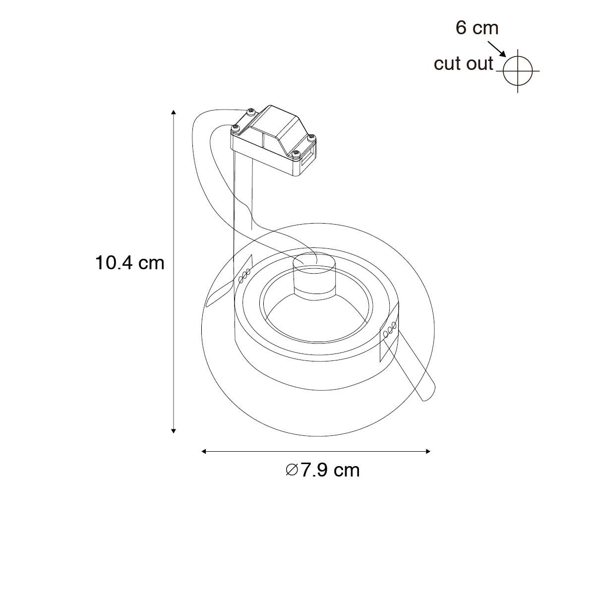 Smart inbouwspot wit rond  IP44 incl. Wifi GU10 50mm - Xena