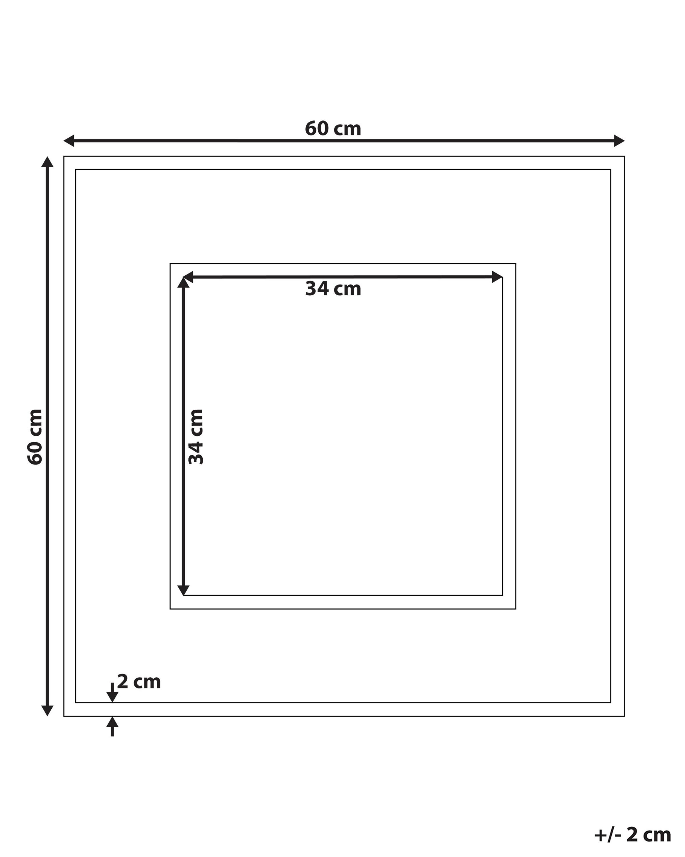 Wandspiegel BOISE 60 cm 60 cm Teakhout Donkerbruin
