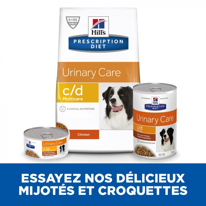 HILL'S Prescription Diet c/d Urinary Multicare en Mijotés au Poulet - Pâtée pour chien