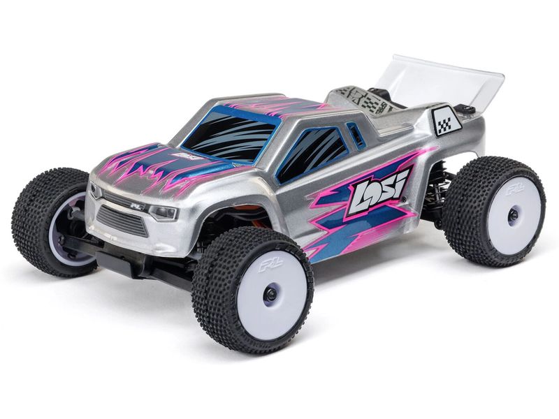 Team Losi Micro-T Stadium Truck RTR, Silber Stadion-Truck im Massstab 1:28
