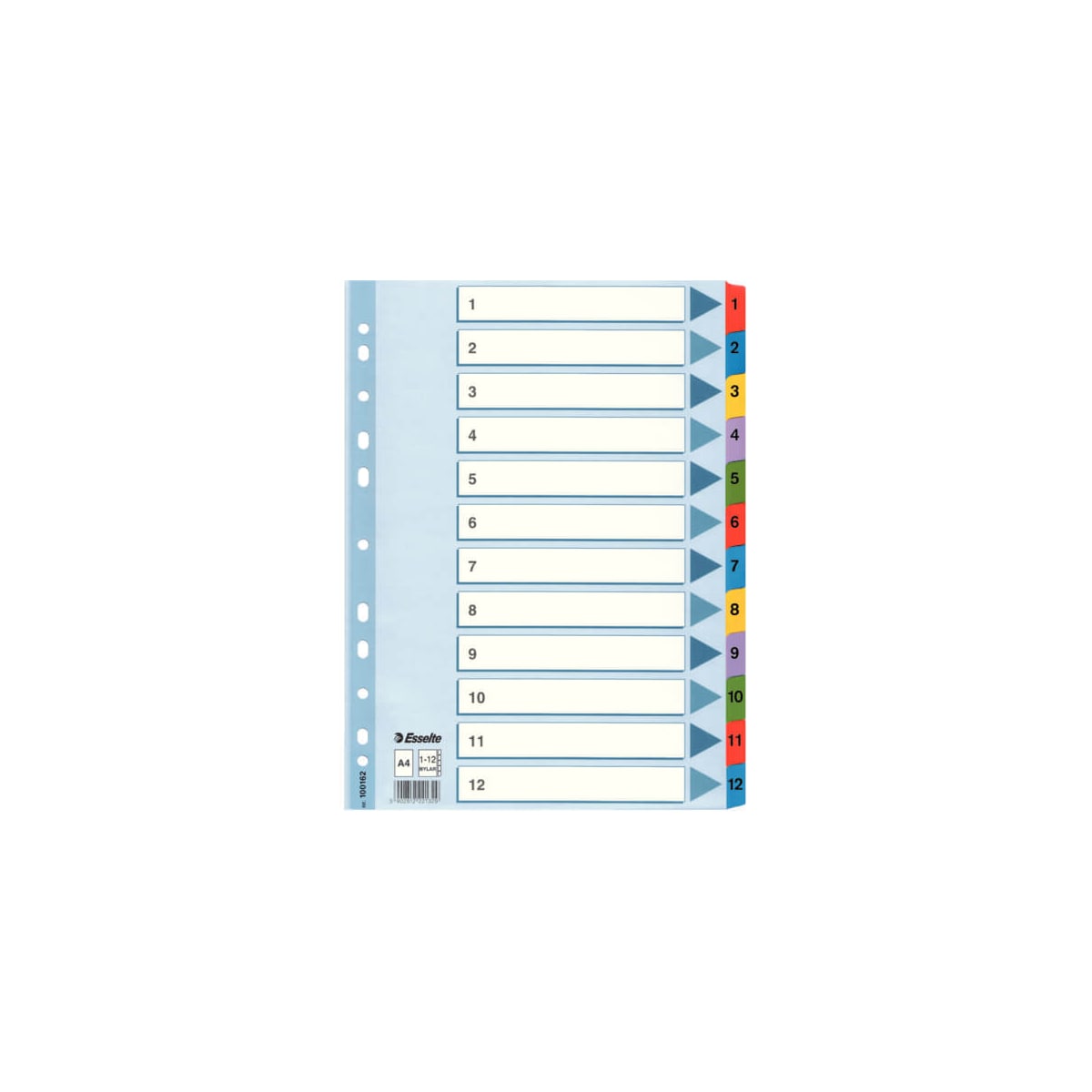 ESSELTE Register Mylar A4/1-12 Multifärgat