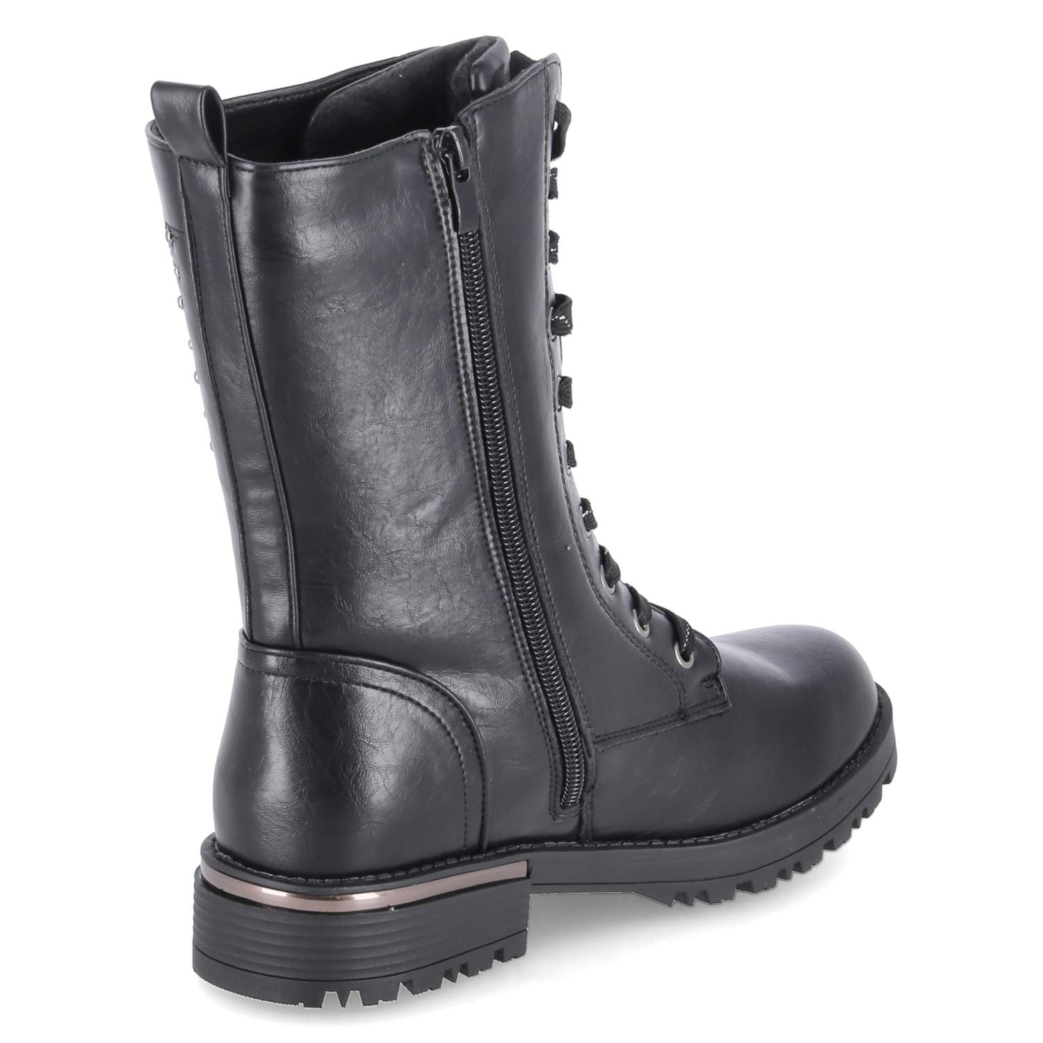 Dockers Schnürstiefeletten - schwarz/silber