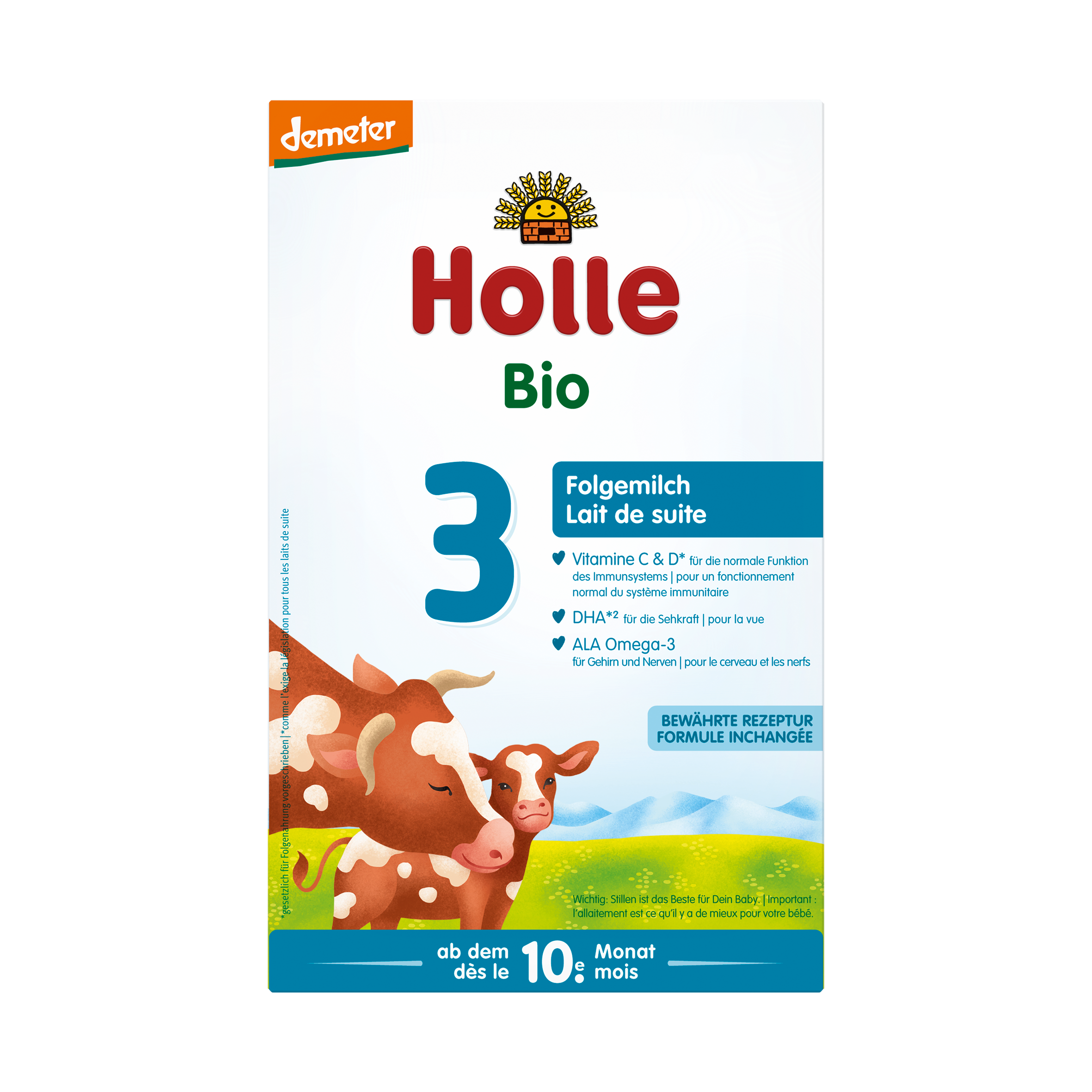 HOLLE Bio-Folgemilch 3 Plv (neu) Karton 600 g