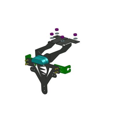 Support de plaque Brazoline ADAPTABLE - Noir