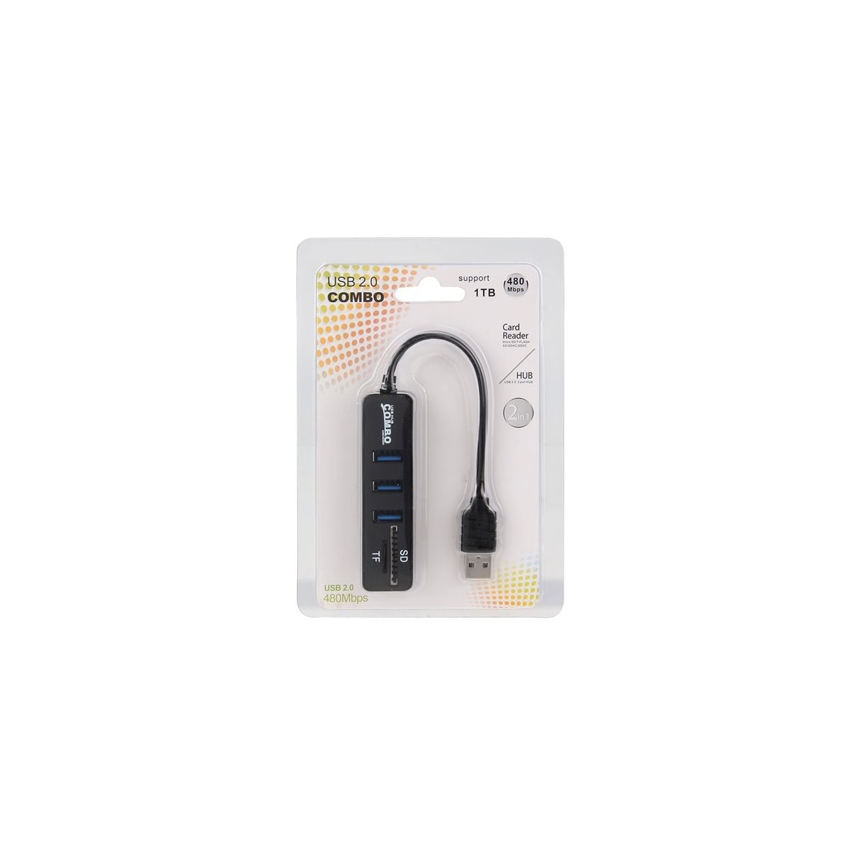 USB Kortleser / Hubb - 2i1