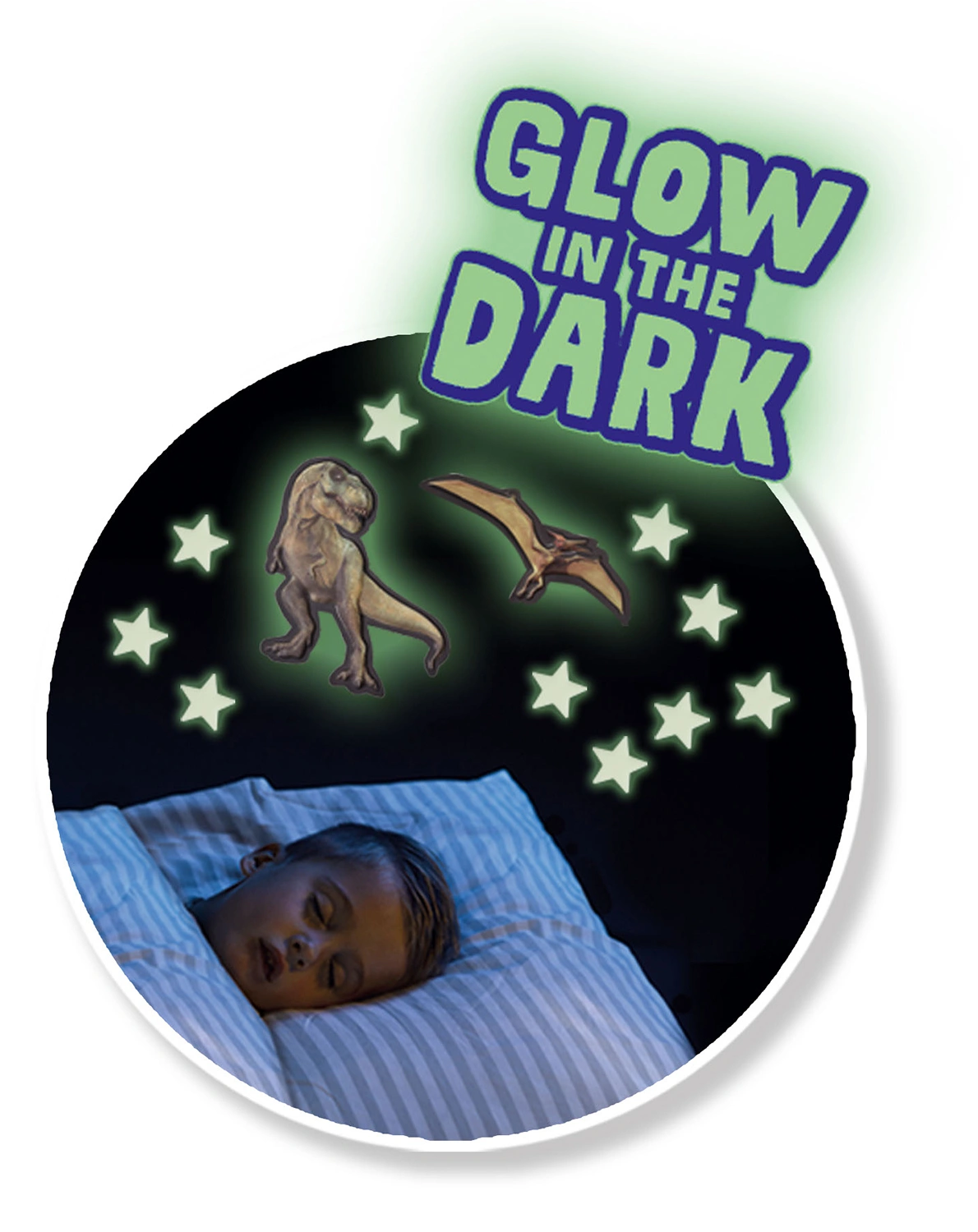 XL-Sticker GLOW IN THE DARK: T-REX