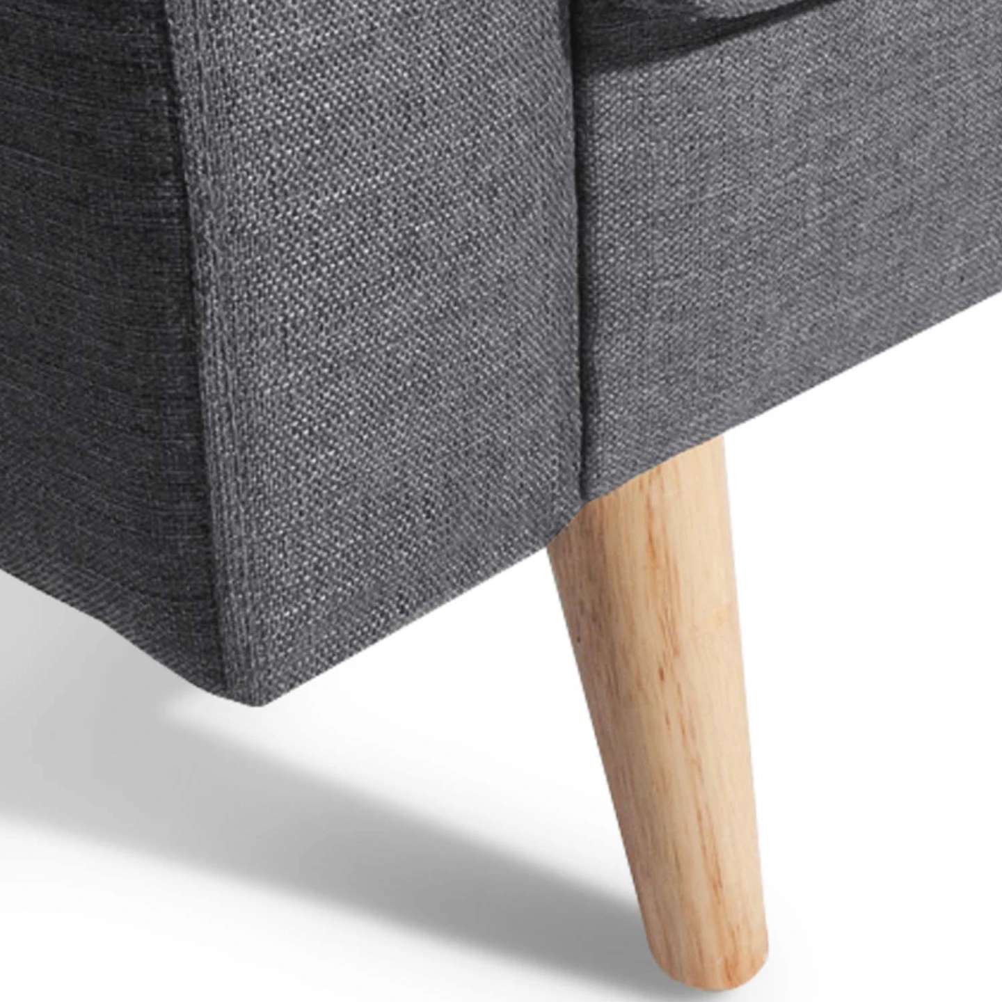 Canapé droit scandinave 3 places convertible LARS gris