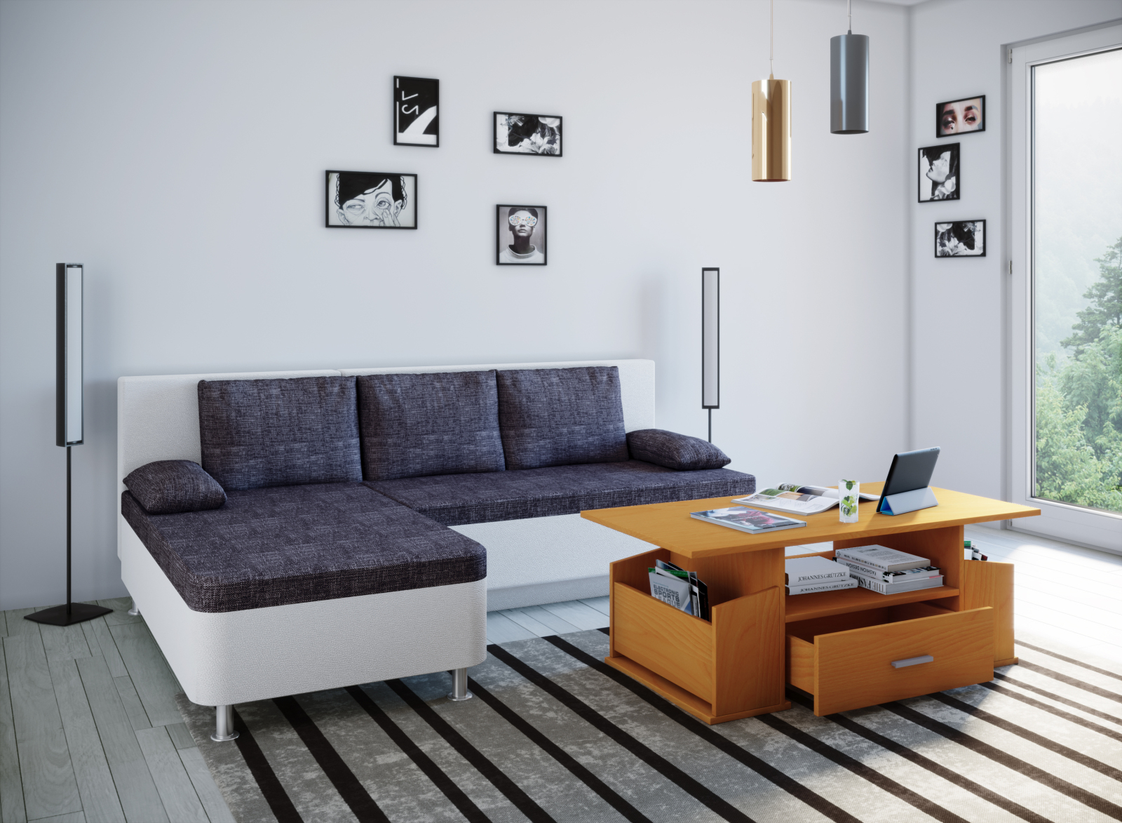 Couchtisch JUNATA - Buche - 110 cm breit