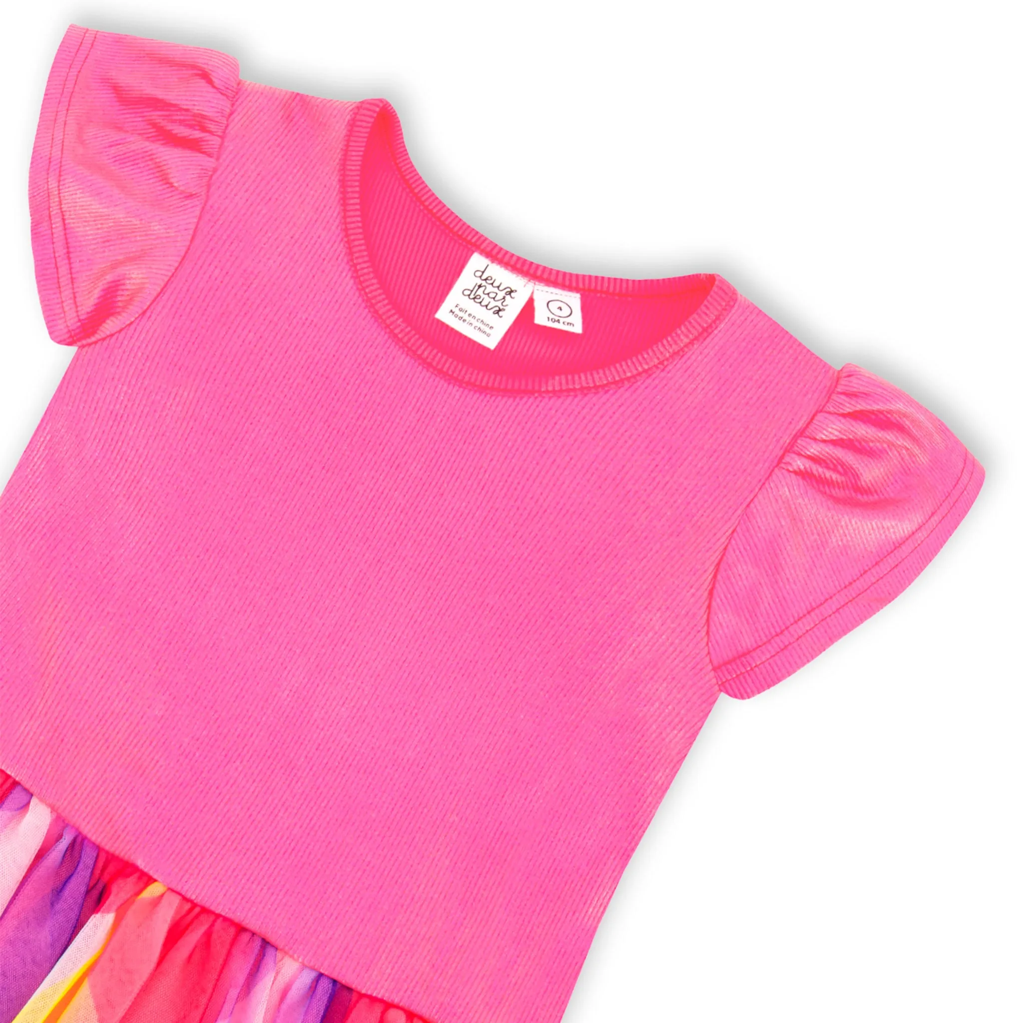 Deux par Deux Robe Mesh Imprimée 7-10ans