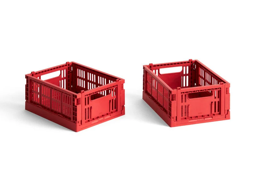 HAY  Colour Crate Mini kasse, 2 stk. - rød