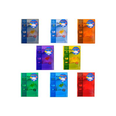 Exacompta Kover - Protège cahier avec rabats/pochettes - A4 (21 x 29,7 cm) - disponible dans différentes couleurs translucides