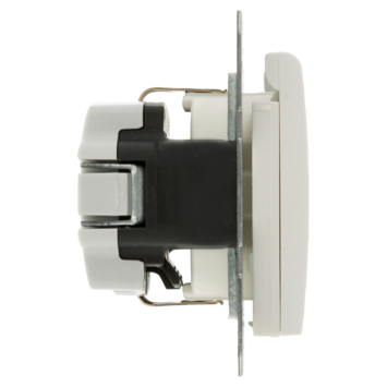 Berker S.1 Enkel Geaard Stopcontact met Klepje Wit