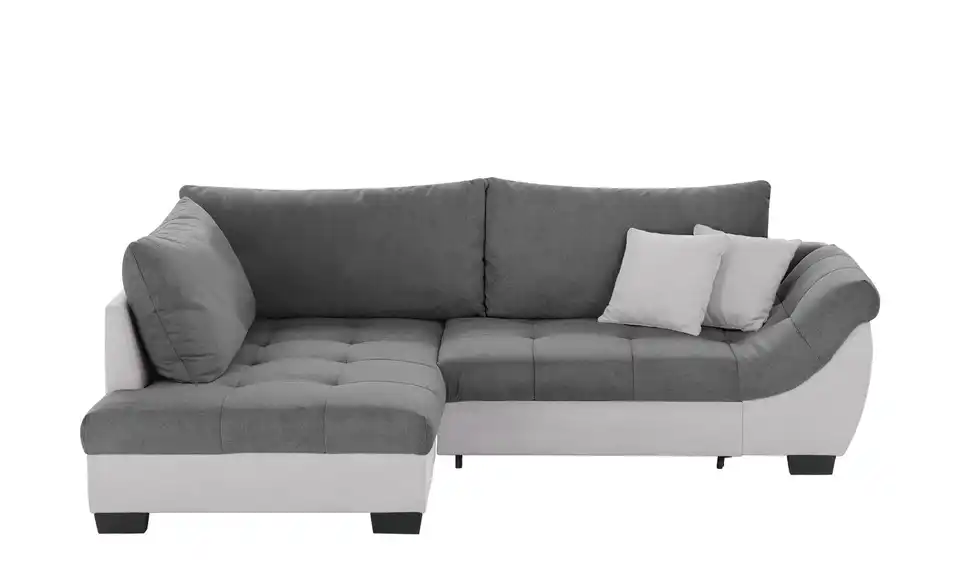 Ecksofa Krissy Steingrau, Silbergrau links