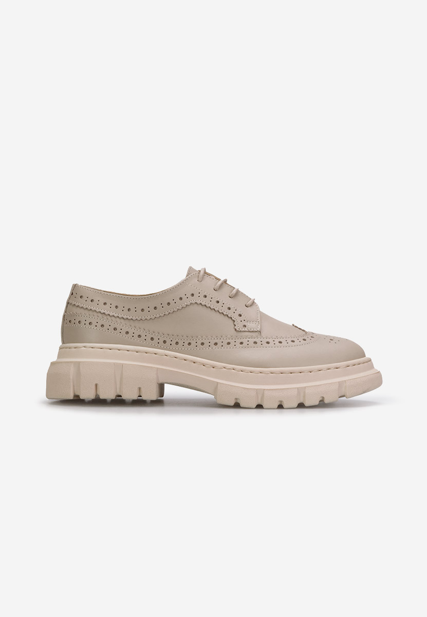 Chaussures brogue pour femme beige Henise V3