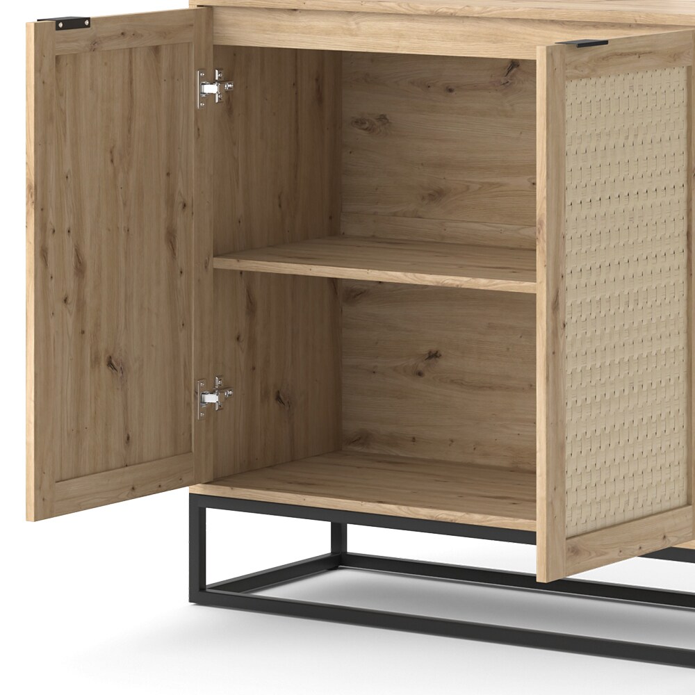 Vicco Kommode Natal Eiche 92 x 92,5 cm 2 Türen