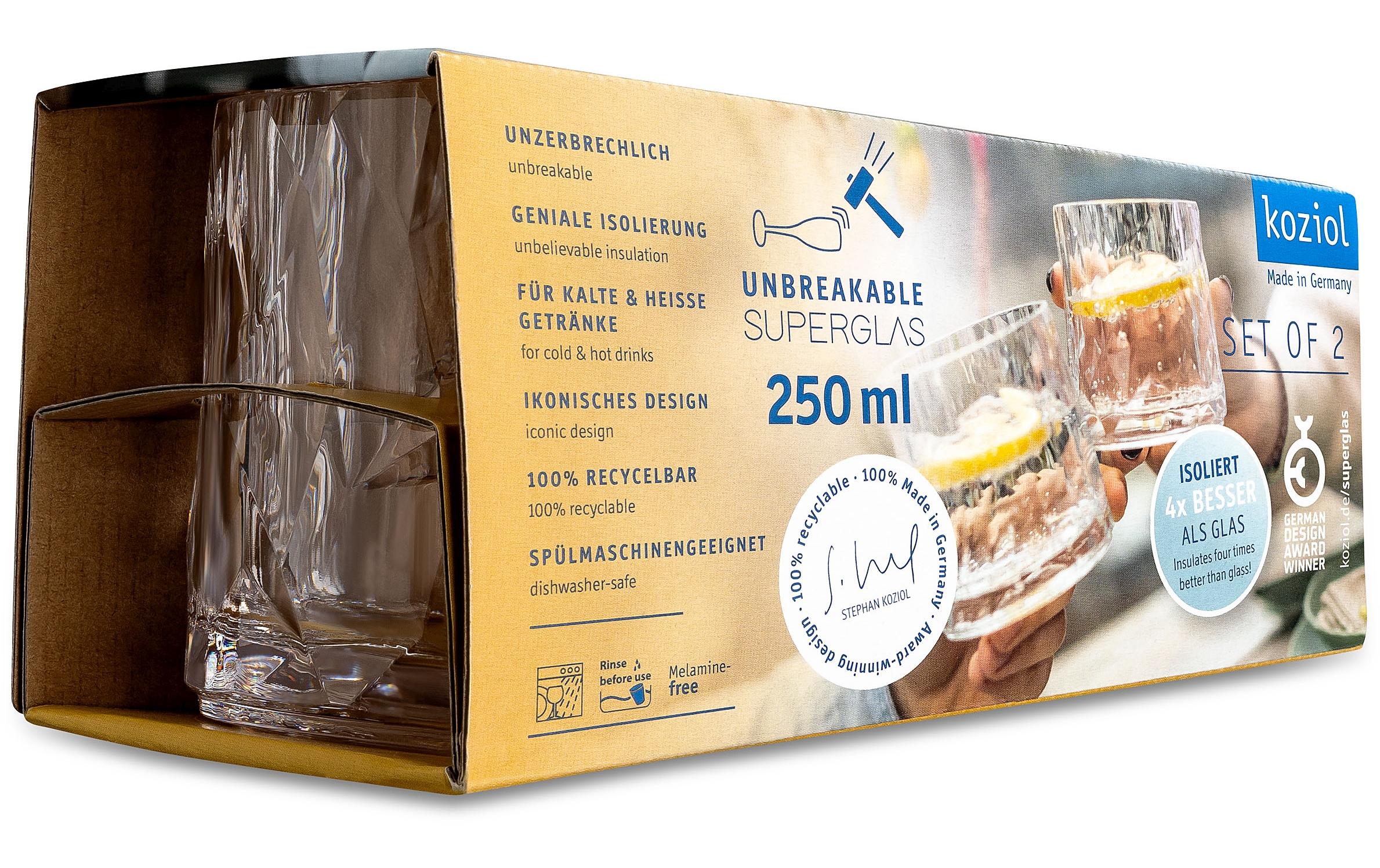 Cocktailbecher Superglas Club No. 2, 250 ml, 2 Stück,Gläser Set für Cocktails